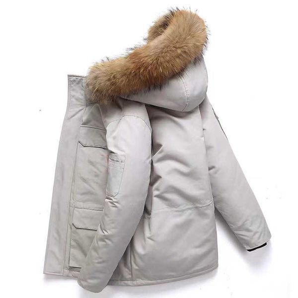 Мужские пуховые парки, хит продаж, канадская модная уличная большая и высокая зимняя куртка, брендовая пуховая куртка с перьями для мужчин и женщин SE8F