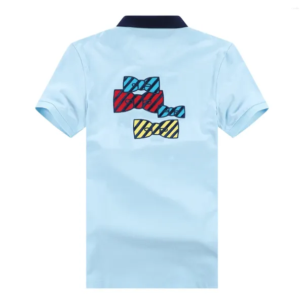 Polos masculinos EP LOGOTIPO Nice Polo Camisa Manga Curta Verão Casual Moda Negócios FRANÇA Estilo Grande Tamanho Francês Azul Cinza Branco Marinha