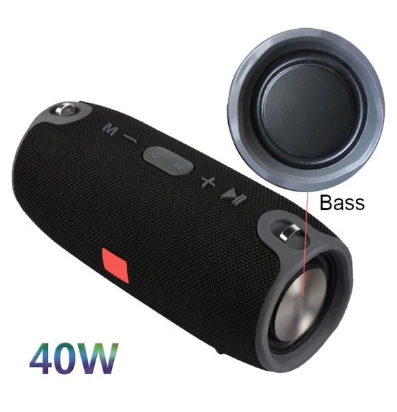 40W Wireless Bluetooth Speaker FM Rádio Impermeável Coluna Portátil Super Bass Estéreo Subwoofer Comuter PC Box BT AUX TF1303412