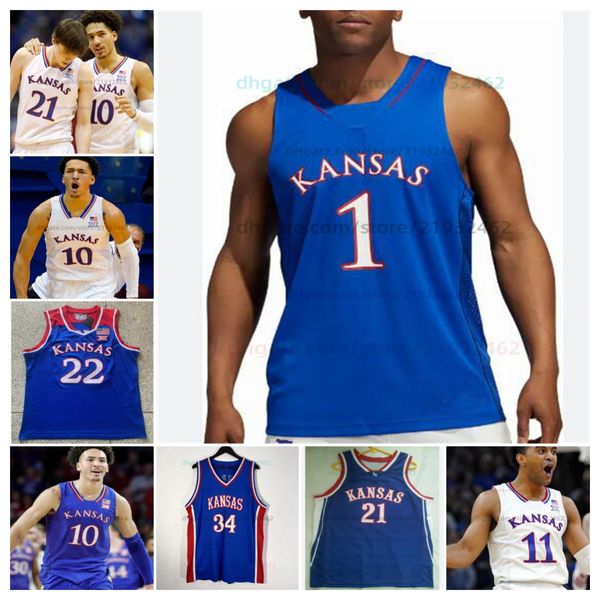 Баскетбольные майки Customzied KJ Adams Jr. Kansas Jayhawks Мужские женские молодежные все сшитые Hunter Dickinson Parker Braun Dajuan Harris Jr. Justin Cross Chris Carter