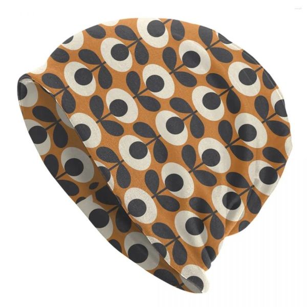 Berets Orla Kiely Blume Ovale Motorhaube Hüte Straße Strickmütze Für Frauen Männer Herbst Winter Warme Skullies Beanies Caps