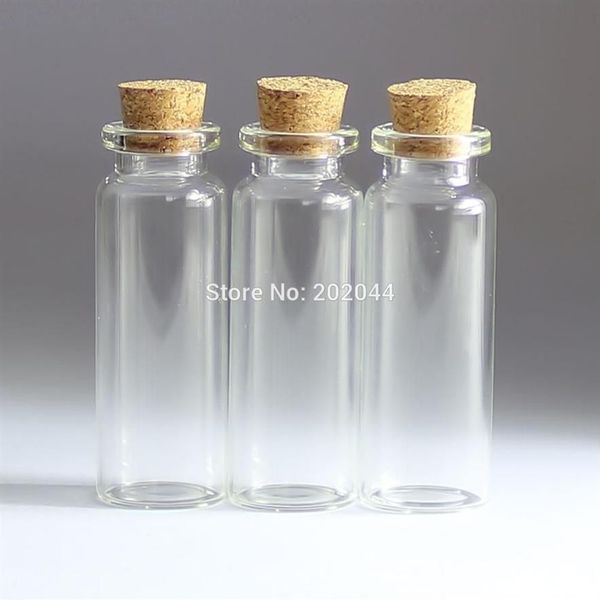 Voll- 100 15ml Mason Jarglasflaschen Fläschchen Gläser mit Kork Stopper Dekorative Korked winzige Mini Flüssigflasche Küche Supplie257z