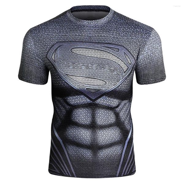 Мужские футболки Cody Lundin MMA Rashguard Мужская футболка с коротким рукавом для бега 3D Футболка с защитой от солнца Вторая кожа Быстросохнущая одежда для фитнеса и тренировок