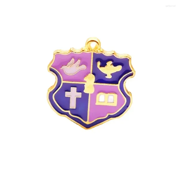 Charms Armband Ohrringe machen DIY Purple Pink Sorority Group Social Letters Kap Epsilon Psi Shield Pendants