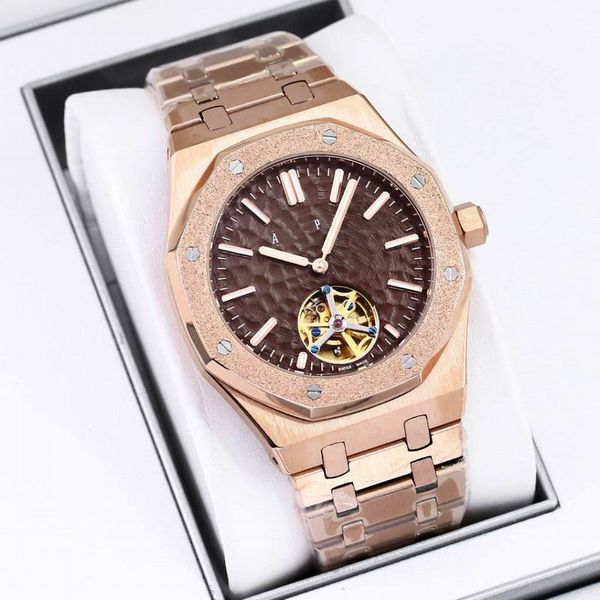 5A AP Apigeut Часы Royal Oak 41 мм Механизм с автоподзаводом и летающим турбийоном Автоматические дизайнерские часы со скидкой для мужчин Наручные часы Fendave 26730BC