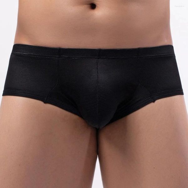 Unterhosen Herren Half Hip Wrap Boxer Niedrige Taille Bikini-Slip Sexy Dünne Elastizität Unterwäsche U Konvex Große Tasche Männer Höschen Shorts Bademode