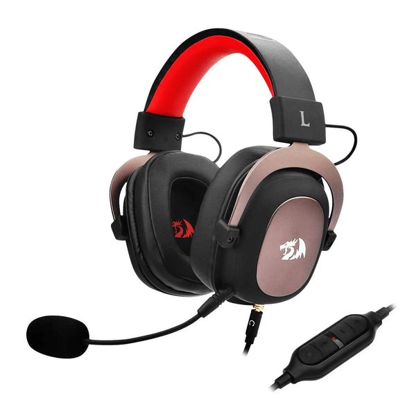 Kulaklıklar kulaklıklar Redragon H510 Zeus kablolu oyun kulaklığı 71 Surround Sound çok platformlar kulaklık işleri PC Telefon PS543 Xbox Oneeries x