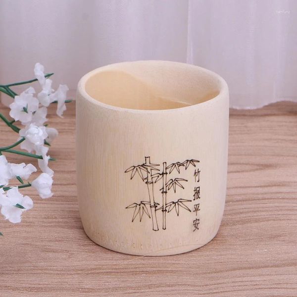 Becher Bambus Holz Trinkbecher Kaffee Tee Becher Frühstück Bier Milch Wein Glas 95