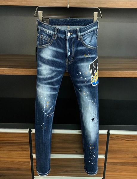 2022 джинсы европейские и американские повседневные брюки мужские мотоциклетные хип-хоп джинсовые рваные джинсы шорты F80818715196