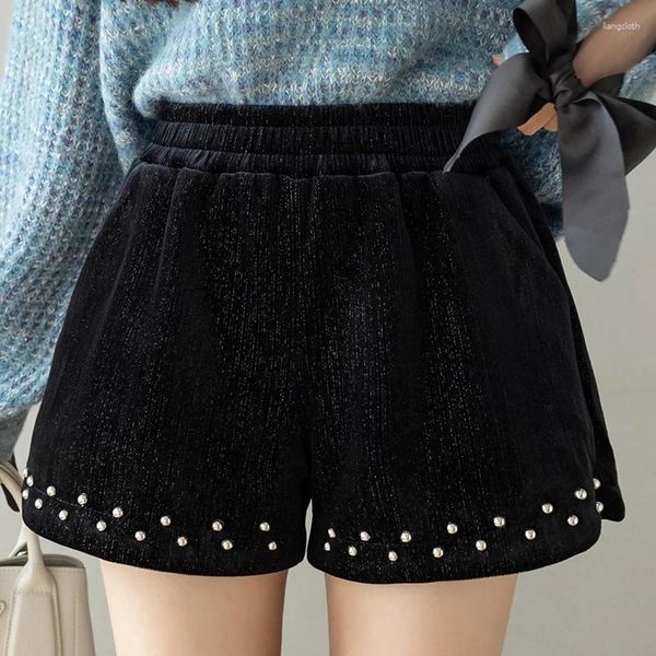 Shorts femininos senhoras moda casual legal chenille booty roupas femininas meninas cintura alta mulheres femininas roupas sexy paj6005 2