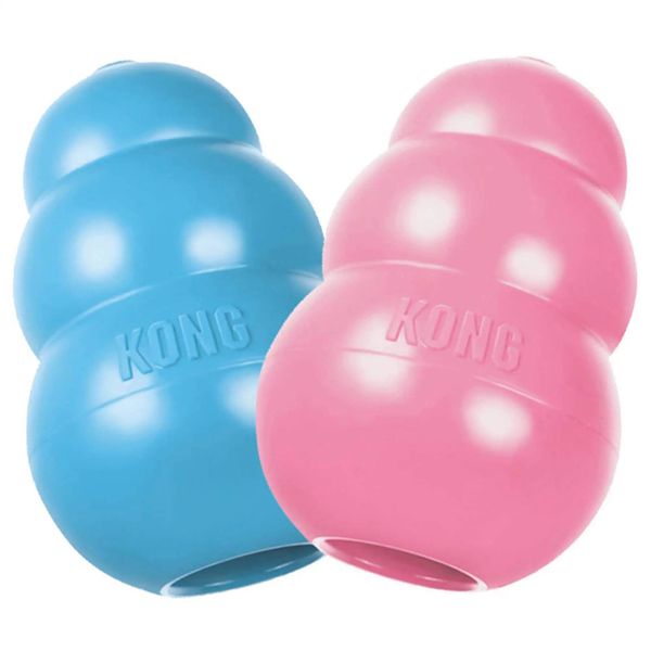 Brinquedos para cães mastiga KONG - brinquedo para cachorrinhos borracha de dentição natural - diversão para mastigar e buscar a cor pode variar 231212