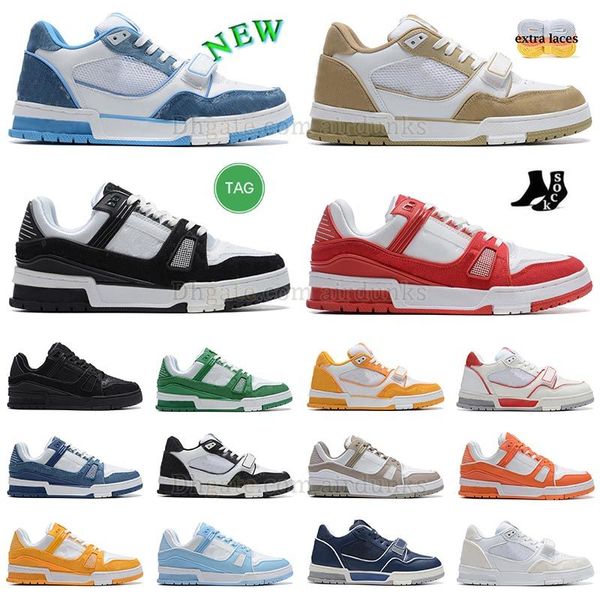 Designer Louisely Scarpe da ginnastica di lusso Virgil Sneakers bianco nero mocassino cielo blu ablohs verde denim rosa rosso uomo scarpe da ginnastica da ufficio viutonly vestito scarpe da ginnastica piattaforma