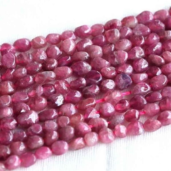 Rabatt Hohe Qualität Natürliche Echte Rosa Turmalin Nugget Lose Perlen Form 5-6mm Fit Schmuck 03683201z