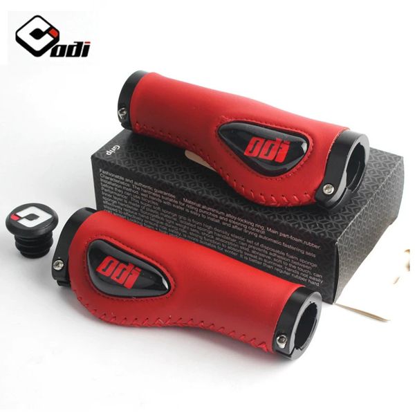 Odi Grip Ergonomics Bike Grips Soft Leather Bicycle Hollowbar Bloqueio Bloqueio na tampa da barra MTB BMX Parte 231221