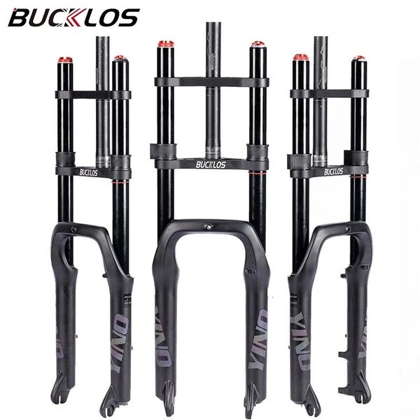 Bucklos Mtb Fork 20 26 pollici Fatbike a doppia spalla per mountain mountain bici pneumatico per pneumatici per la spiaggia di neve 231221