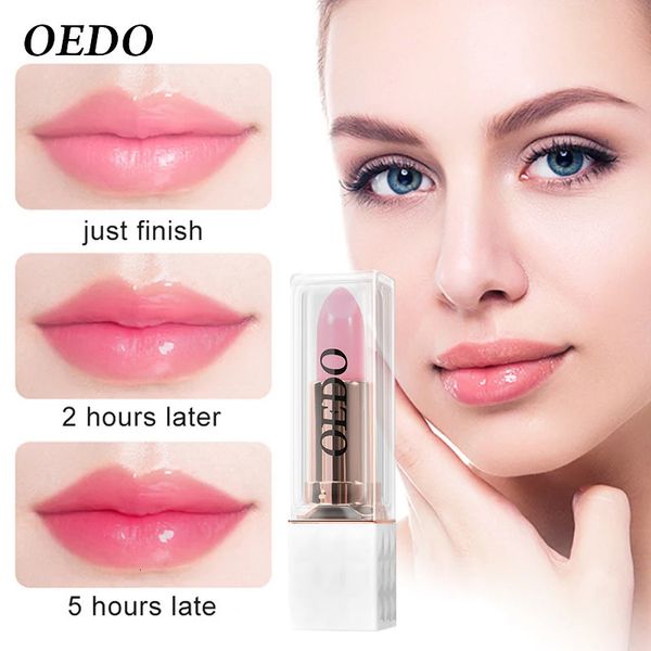 OEDO Rosa Mudança de Cor Batom Nutritivo Hidratante Lip Lines Brightening Care Máscara Bálsamo 231220