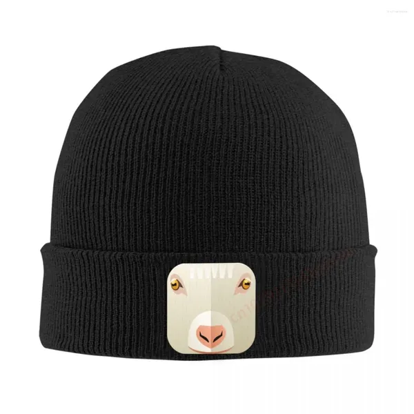 Berets cabra animal amante beanie bonnet chapéus homens mulheres legal unisex adulto inverno quente boné para presente