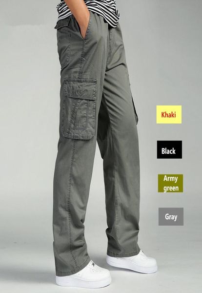 Männer Cargo Hosen Mann Insgesamt Lose Arbeits Hosen Militär Armee Grün Plus Größe 4XL 5XL 6XL Workman Khaki Lange Baggy5662398