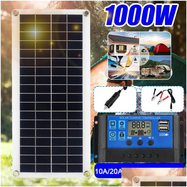 Araçlar Aksesuarlar Su Geçirmez Araç Güneş Panel Kiti 30W 100W 300W 12V USB Şarj Kartı Deniz RV Tekne Damlası için Kontrolörlü