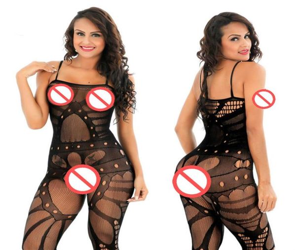 Plus Size Spaghetti -Gurtkörper Körpersteck Full Body Fishnet Body Stocking sexy Drachenmuster Spitze Strumpfhosen ein Stück Nachtwäsche Chem3997812