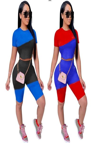 Conjunto de duas peças de roupas femininas, calções de manga curta, tops, roupas esportivas, novas calças, conjunto de novo tipo de venda klw62057399307