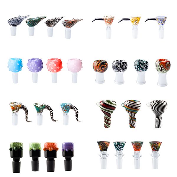 Paladin886 Cachimbo Dab Rig Vidro Bongs Tigelas Big Handle Stick Dome Estilo 14mm 19mm Masculino Feminino Luxo Cor Tobacco Dome Bowl Dabber Ferramenta Acessório para Fumar