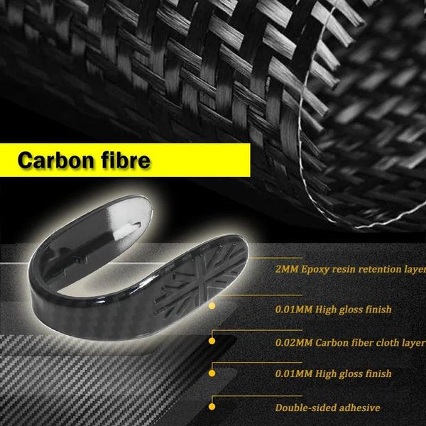 Chave IJDM Padrão de fibra de carbono Chave FOB Chain União Decoração Jack para BMW Mini Cooper S JCW ONE D F54 F55 F56 F57 F60 AR ACCE233