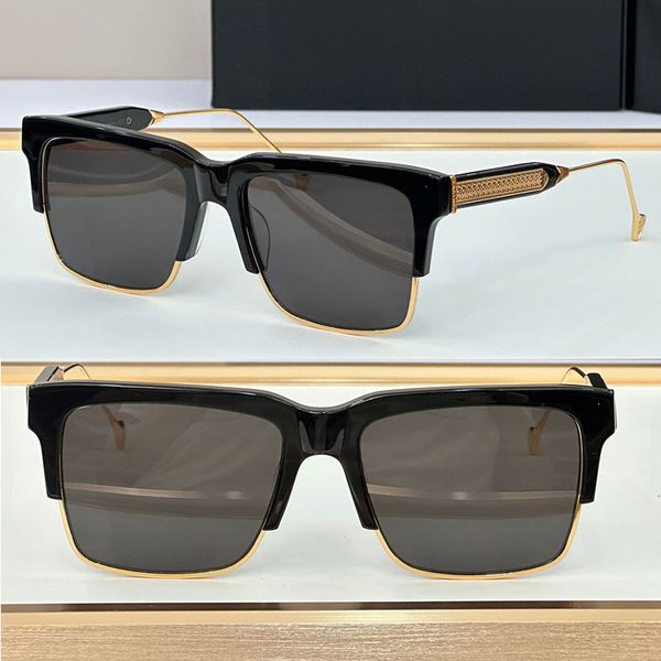 2024 Saisonal Neues Neues The Stranger II Sonnenbrille Designer Herren Brand Buffalo Horn Schwarzer Rahmen Beach Fahrstil Sonnenbrille mit Box Fremder