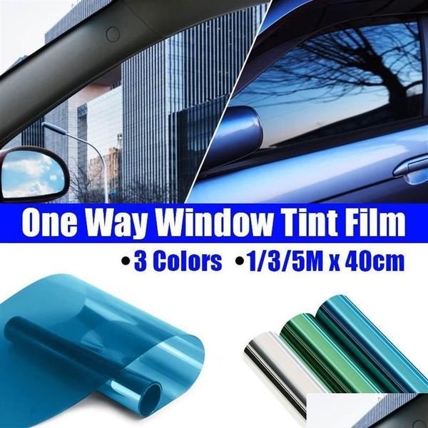 Auto Sun Shade 1 3 5mx40cm Home Home Specchio Finestra in vetro Building Film Film Solar UV Protection Tenda Riclazzo Sun Dhq8h