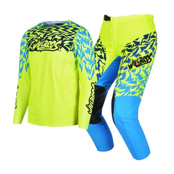 Moto Cross Jersey Pants Gençlik MX Combo Dişli Set Erkek Kız Kıyafet Çocuk Takım ATV MTB UTV Bisiklet Seyahat Willbros Yarış Kitleri Hediye