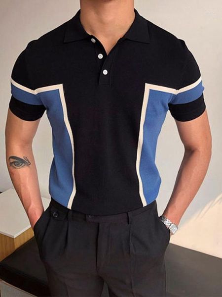 Herren Polos Mode Sommer Europäisches und Amerikanisches Poloshirt Trendy Inst Kurzarm