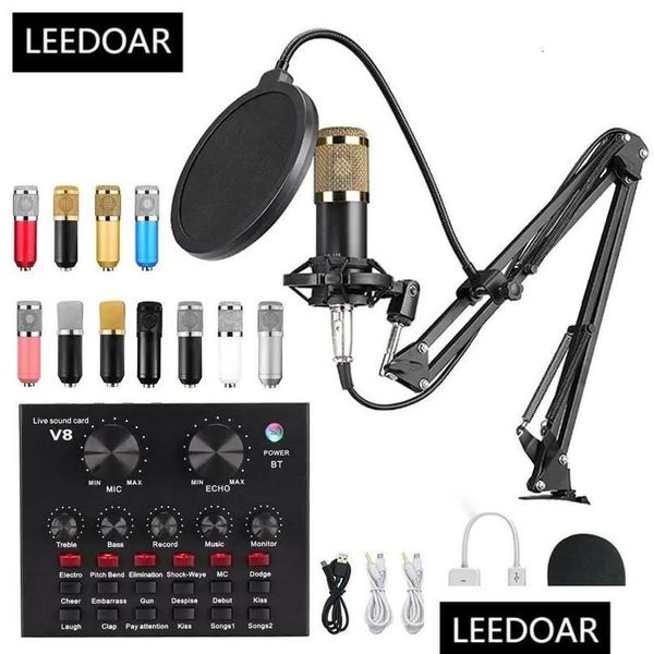 VOCE CAMBANIRE BM800 MICROPHONE PROFESSIONE MICROPHONE MIC V8 V9 V10 SCHEDA SARIA PC COMPUTER O USB Recording Studio Game Live Broadca Dh9SJ