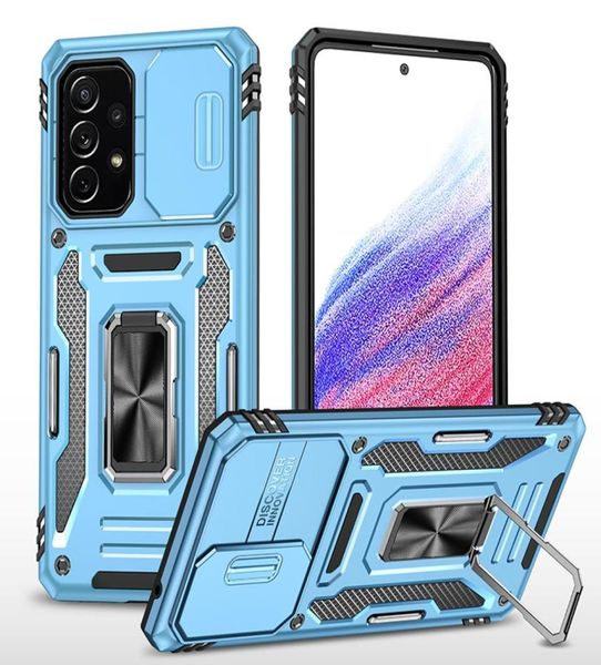 Case di protezione della fotocamera per Samsung S23 S22 S21 S20 FE S10 A03 Ultra Plus Finestra Sliding Phone Ring Aoffrollo shock Case4367007