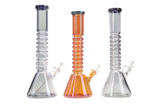 17 inç cam bekaer bong nargile krom logo büyük perc 14mm eklem downstem ve kase