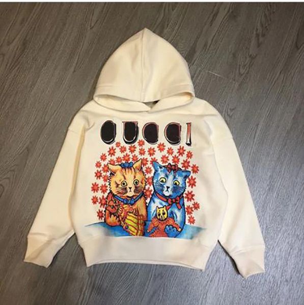 Top -Tier -Qualität Kinder Sweatshirts Jungen Mädchen Hoodies Lose Modebrief gedruckt Streetwear HipHop Pullover Tops Kinder lässig Sweatshirt Baby Kleidung AAAAAA