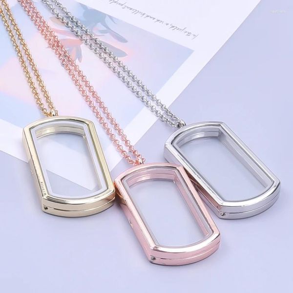 Anhänger Halsketten 1 stück Punk Männer Abzeichen Name Haustier Hund Tag Schwimmdock Relicario Glas Medaillon Colgantes Frauen Collares Schmuck Großhandel