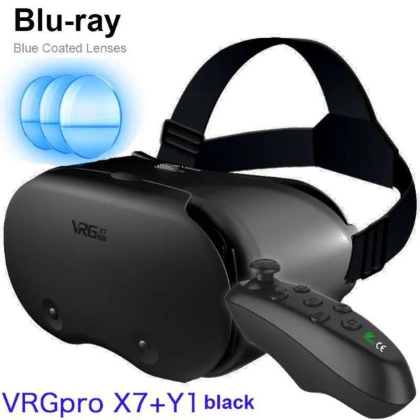 Gözlük VR Gözlük VRGPRO X7 3D VR Kulaklıklı Kulaklık Sanal Gerçeklik Gözlükleri Akıllı Telefonlar İçin Kask Telefon lensleri Denetleyicilerle 5 ila 7