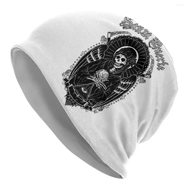 Berets Santa Morte Santa Muerte Crânio Skullies Beanies Chapéus Horror Halloween Moda Homens Mulheres Street Caps Quente Térmico Elástico Bonnet