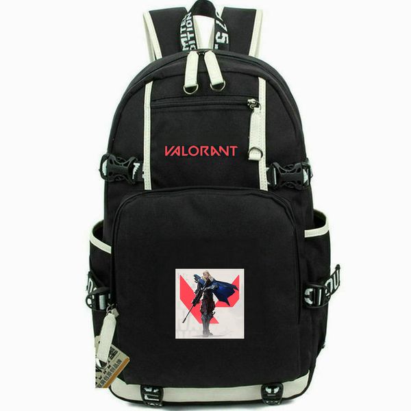Sova Backpack Valorant Daypack Primeira Escolha Pick Bag Game Packsack Prick Rucksack Pacote de Dia da bolsa escolar casual