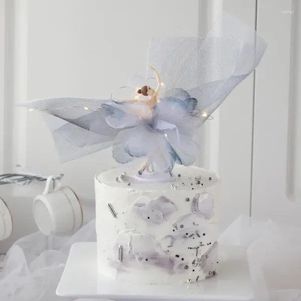 FESTIMENTOS DE FESTIPES BALLERINA MENINA Decoração de bolo de plástico Sweet Sweet Topper Baking Decor Tools Acessórios de aniversário de casamento