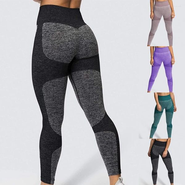 Pantaloni attivi Donna ad alta vita a vita Hip sport sports sport per correre in giro per il fitness Tummy Luci