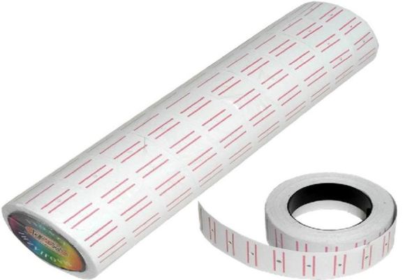 100 Rollen 10 Barrel Großer Weiß Papier -Tag Lable für MX5500 Gun Labeller1626498