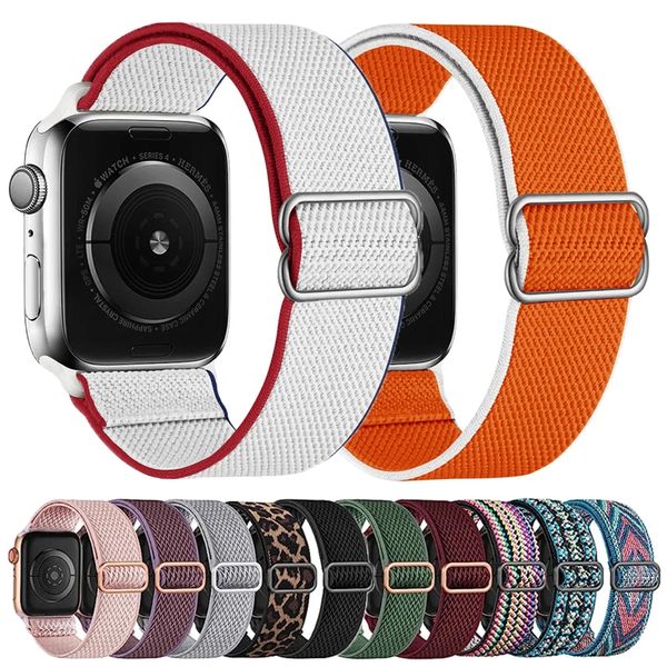 Cinturino in nylon Cinturino ad anello singolo per cinturino Apple Watch 44mm 45mm 41mm 42mm ultra 49mm 40mm accessori correa braccialetto iwatch serie 8 7 6 5 4 SE