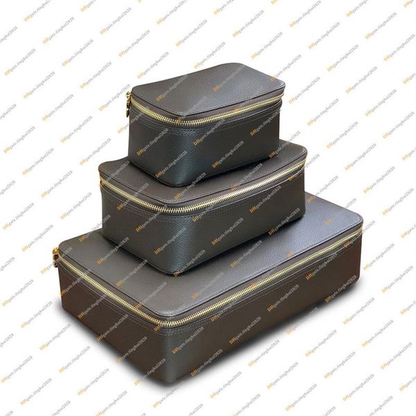 UNISSEX MATHE CASual Designer Packing Cube Bolsa de armazenamento de bolsas de moeda de moeda de alta qualidade 5A Top M43690 M43688 M43689 Bolsa 289E