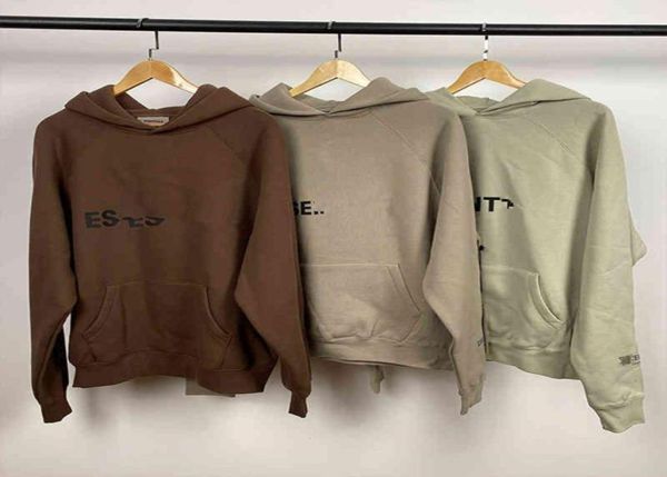 FW Hoodies Taupe Brown Senf Green Green Double Faden Pullover Tide Marke HAT2624487