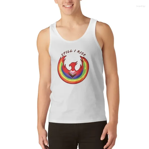 Regatas masculinas Rising Rainbow Phoenix Top Gym Wear Masculino