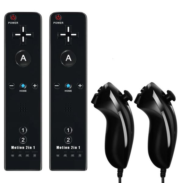 Für Wiiwii u Joystick 2 in 1 Controller setzen drahtlose Remote -Gamepad -Motion plus mit Silicon Case Video Game 231221