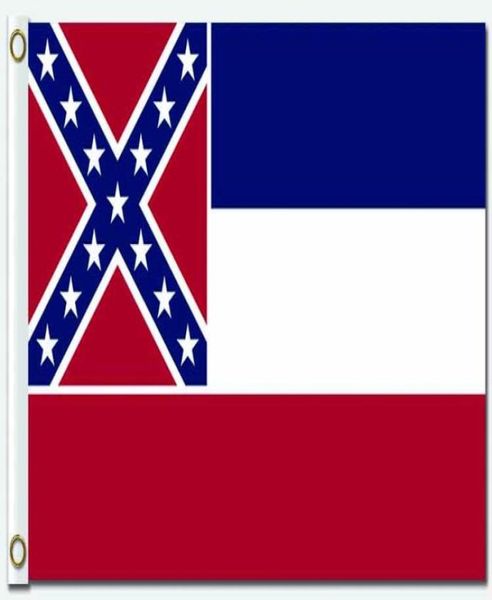 Bandiera del paese Mississippi Stati Uniti USA Banner USA Banner Flying Design 3x5 Ft 100D Polyester Banners6873301