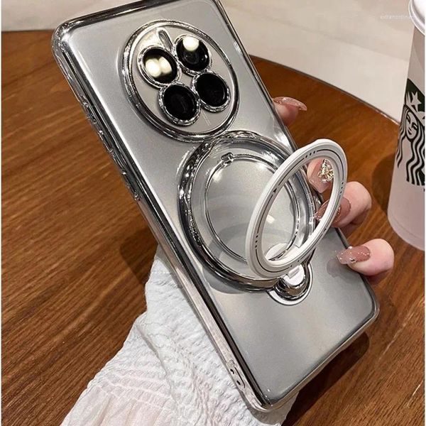 Armazenamento de cozinha moda criativa silicone caso do telefone móvel com filme lente integrado sucção magnética pacote completo anti queda suporte