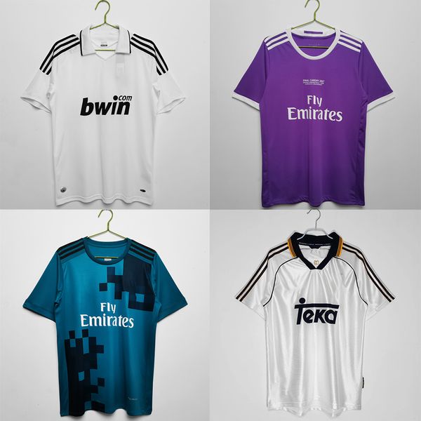16 17 RONALDO Retro-Trikot REAL MADRID FC Fußballtrikot 1998 2000 2008 2009 Erinnerungs-Fußball-Vintage-Shirt, kurzärmeliges klassisches T-Shirt
